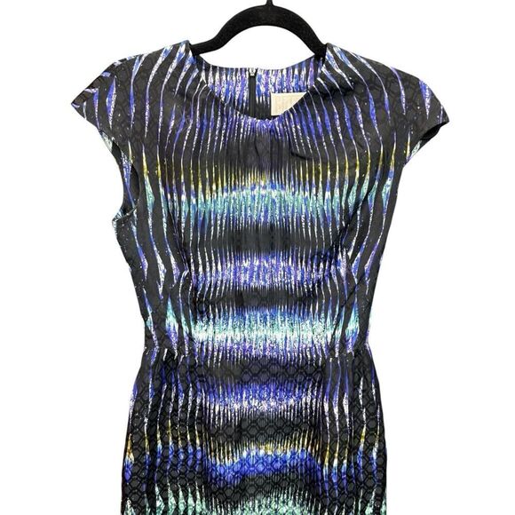 ASO BLAIR WALDORF PETER PILOTTO Digitally Printed Silk Dress Knee length sz 4 US - Picture 5 of 16